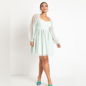 Eloquii Seafoam Green Mini Dress - NEW! - Size 18